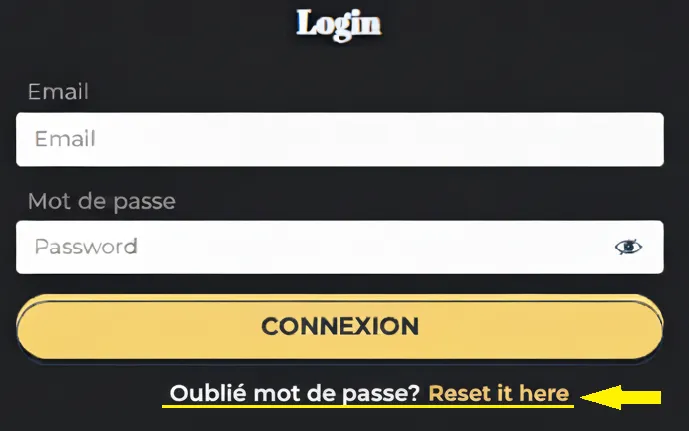Réinitialisation de Mot de Passe