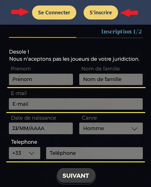 Inscription et Connexion